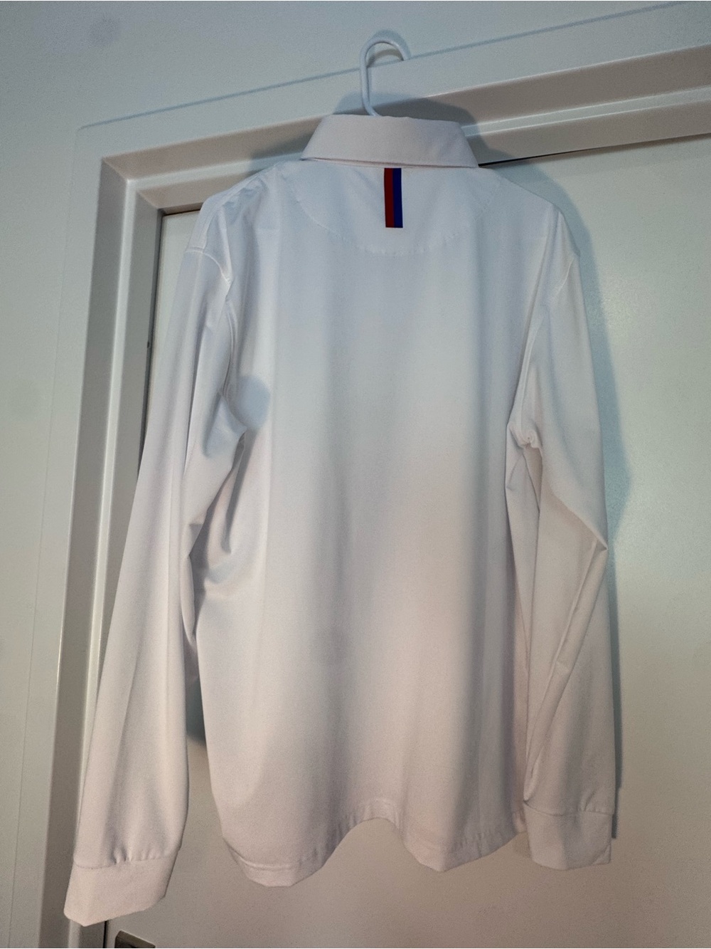 Rhoback Men's Long Sleeve Polo Shirts (2) - Lavender and White - Picture 5 of 5